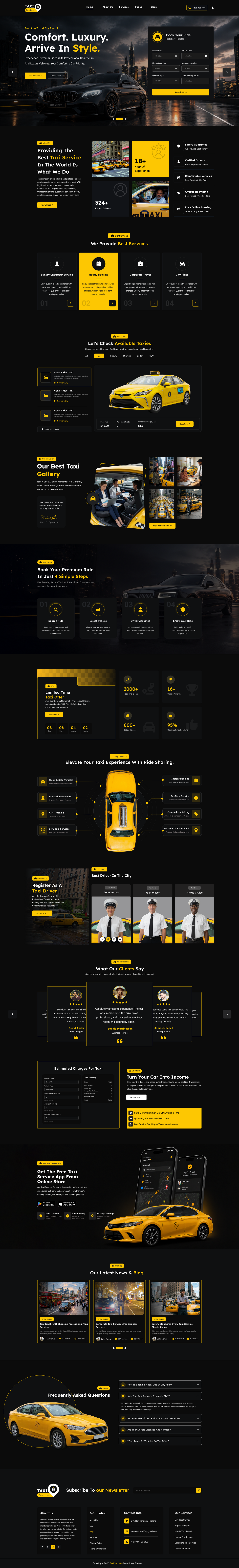 Urban Taxi - Taxi WordPress Theme