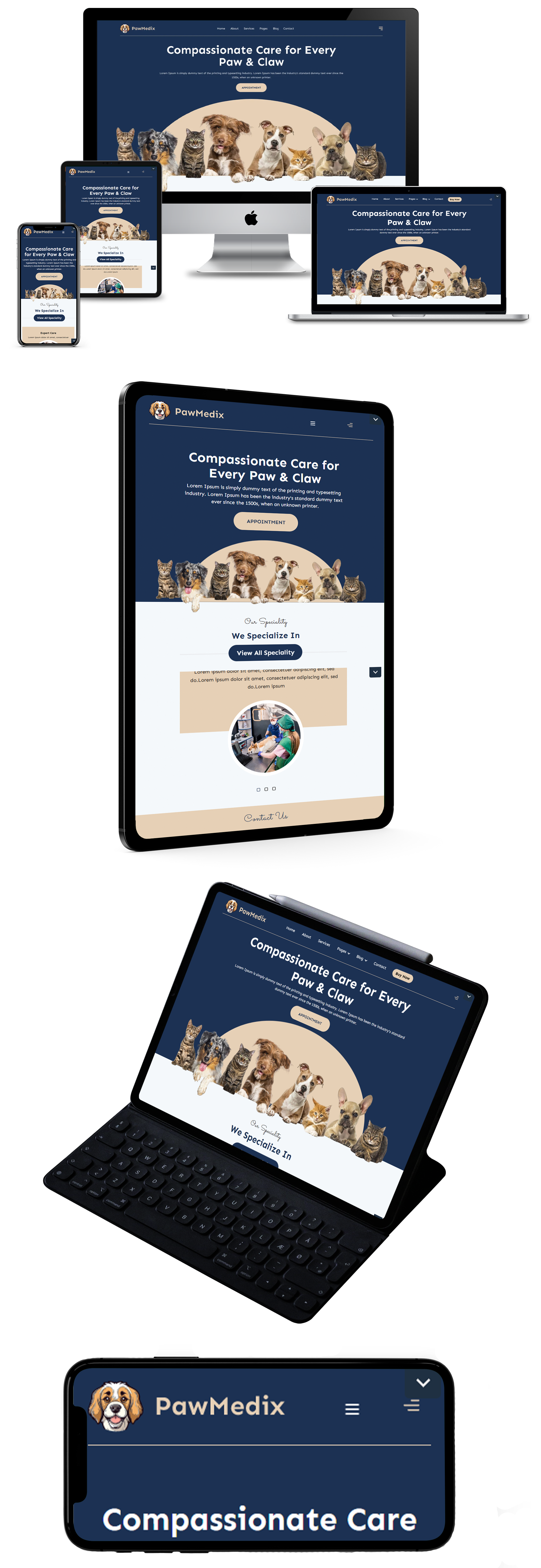 Veterinary WordPress Theme Responsive Image
 Responsive