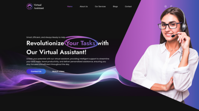 Virtual Assitant Website Figma Template Thumbnail
