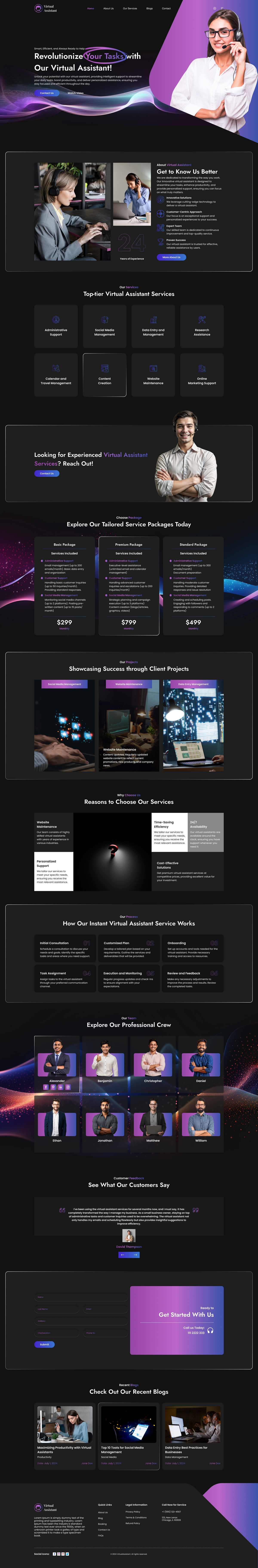 Virtual Assitant Website Figma Template