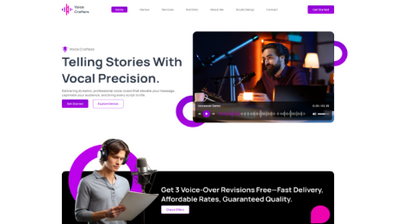 Voice Over Website Figma Template Thumbnail