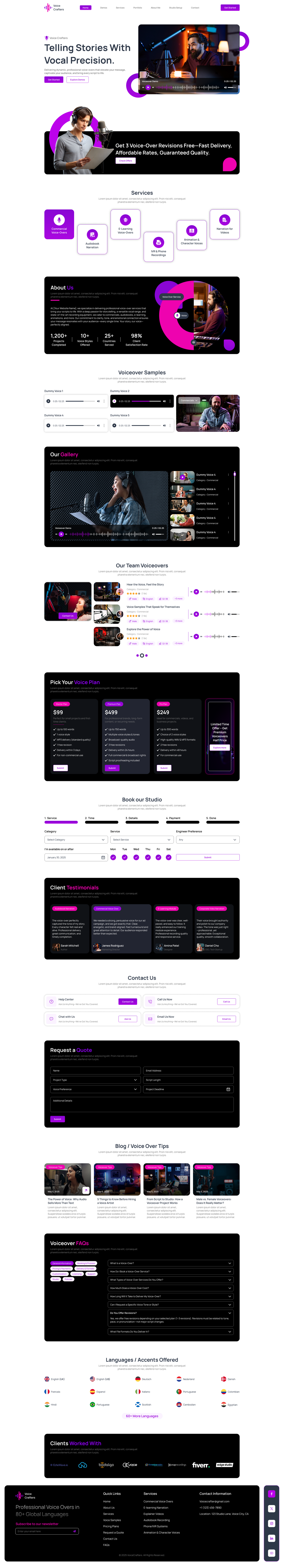 Voice Over Website Figma Template
