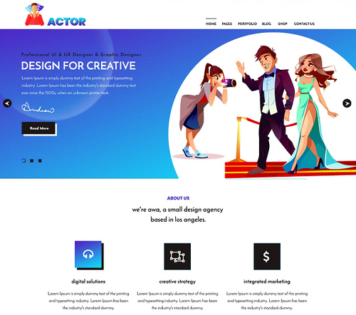 Free Actor WordPress Theme Thumbnail 