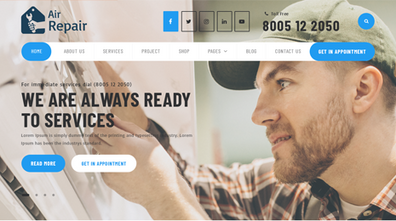 Air Conditioning WordPress Theme Thumbnail
