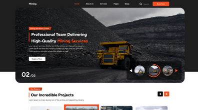 Free Mining Industry WordPress Theme Thumbnail