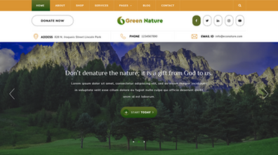 Green Nature WordPress Theme Thumbnail