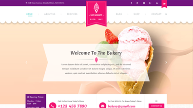 Ice Cream WordPress Theme Thumbnail