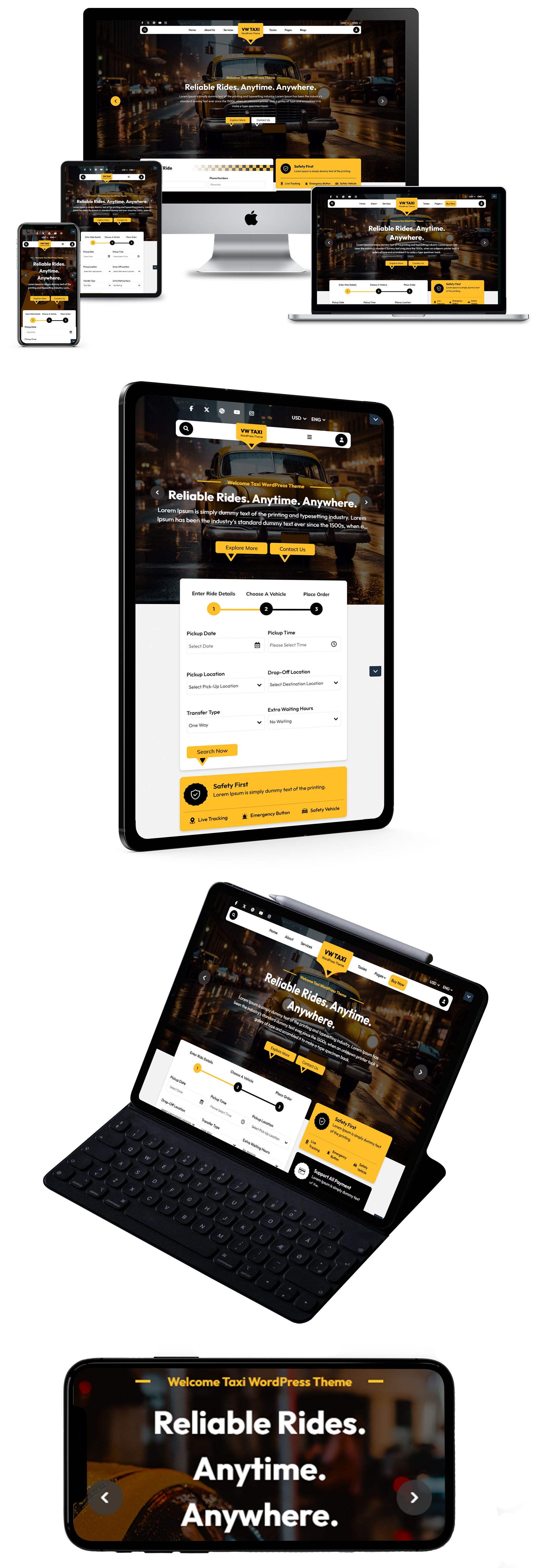 Taxi WordPress Theme Responsive