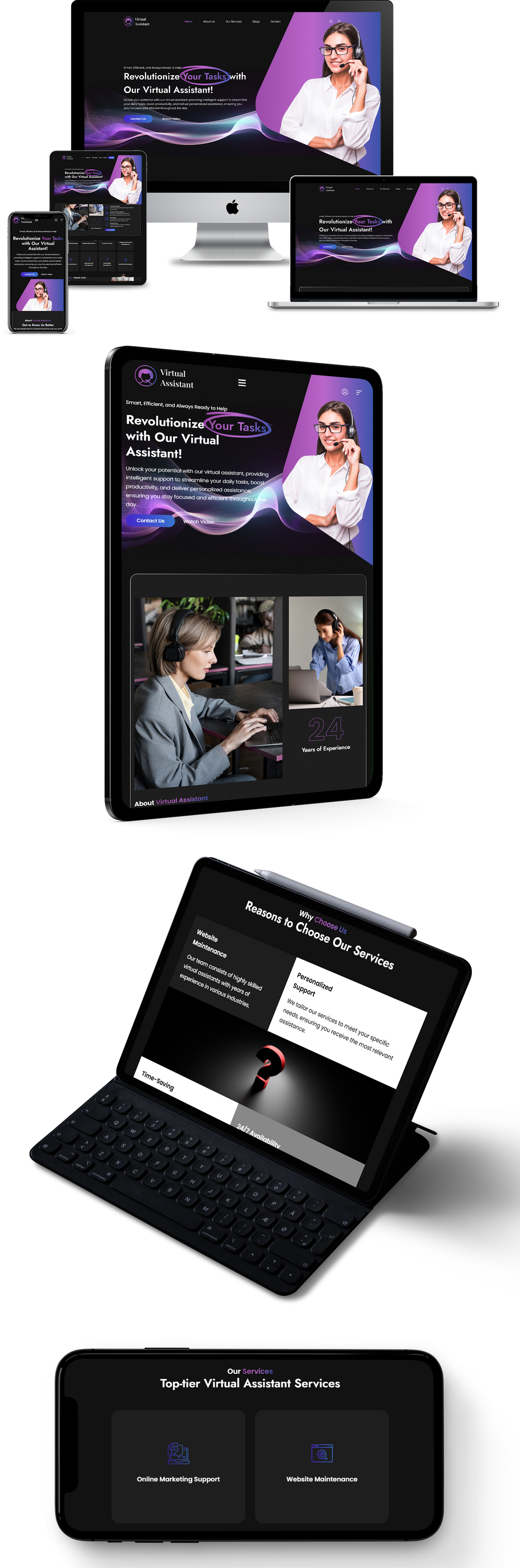 Virtual Assistant WordPress Theme