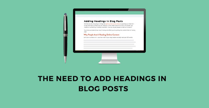 Headings in blog posts