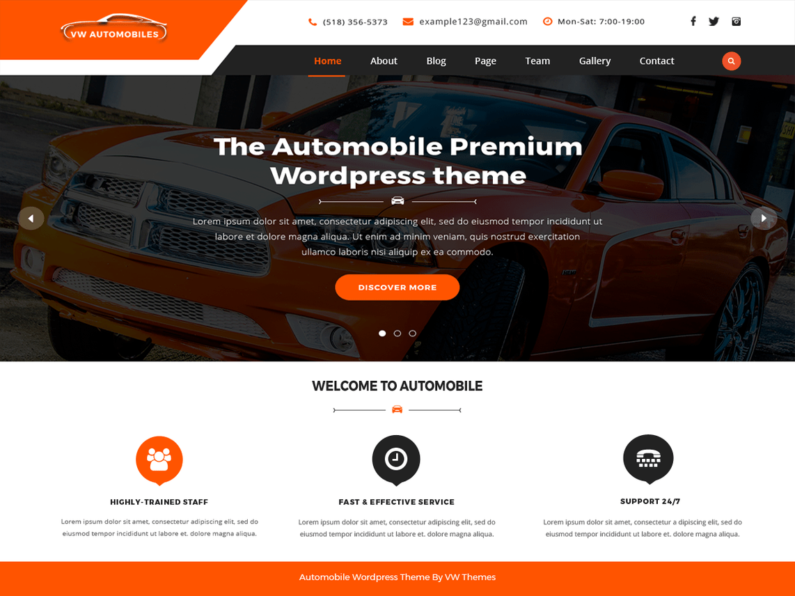 Automobile WordPress Theme