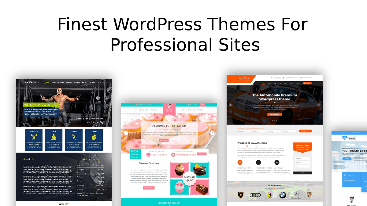 Finest WordPress Themes for professional sites