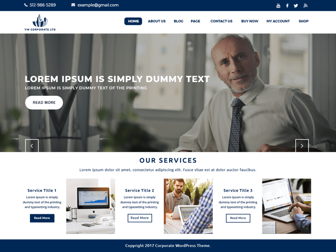 VW Corporate Pro WordPress Website Themes