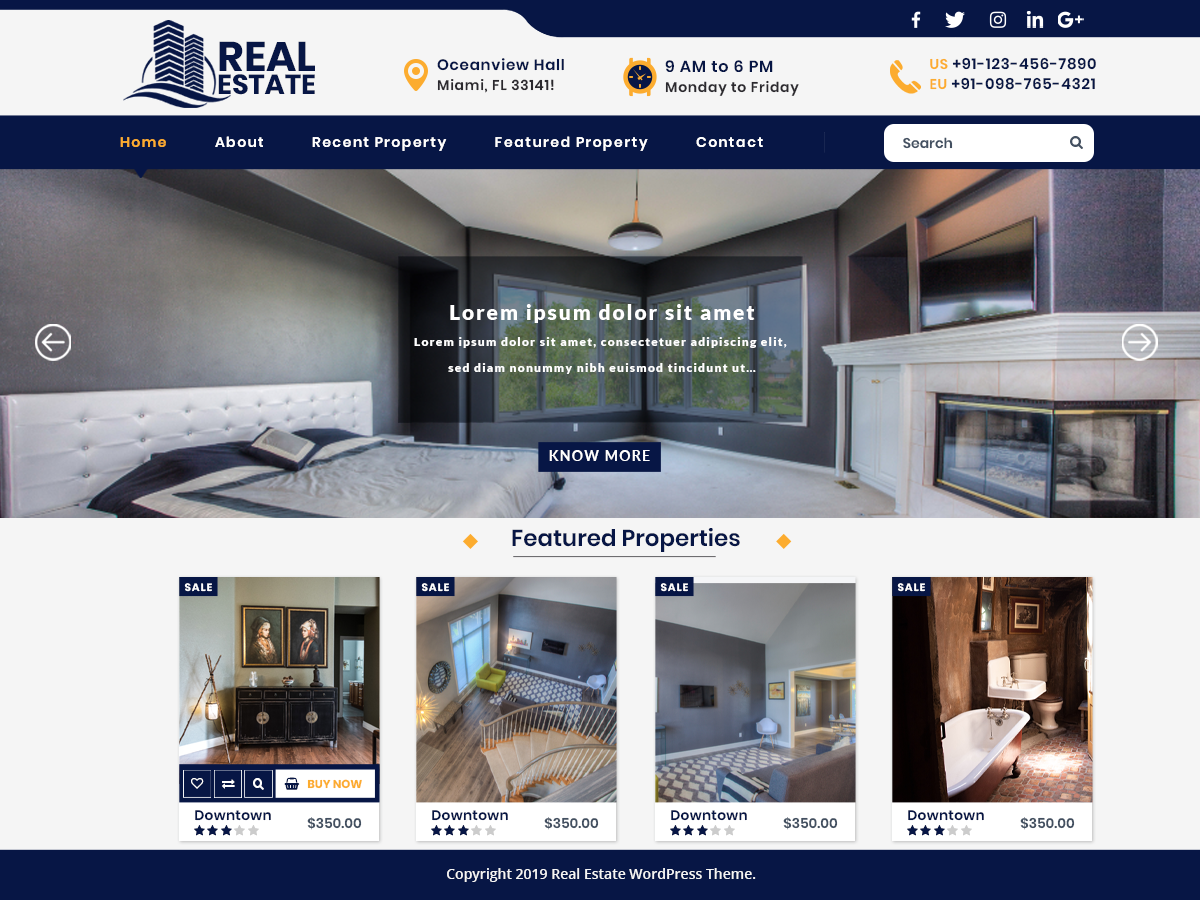 VW Real Estate Pro WordPress Website Themes