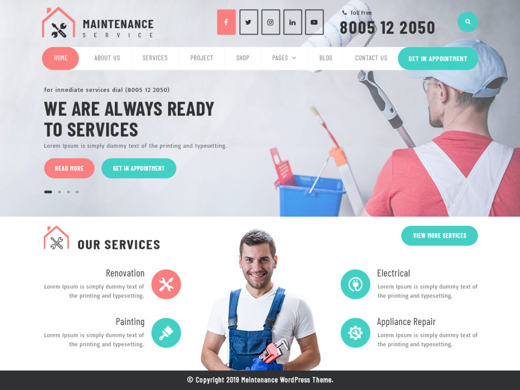 WordPress Maintenance Service Theme