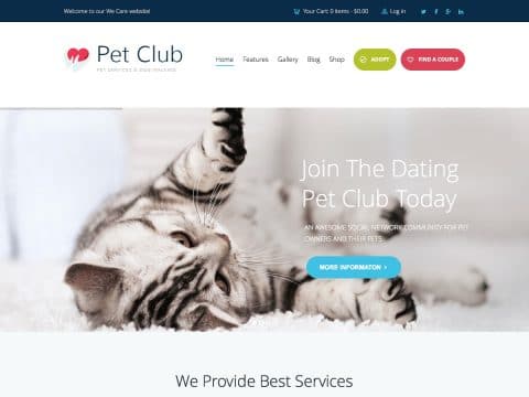 Pet Club WordPress Theme