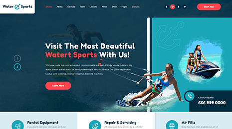 Water Sports WordPress Theme Icon