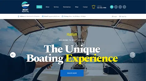Boat Rental WordPress theme