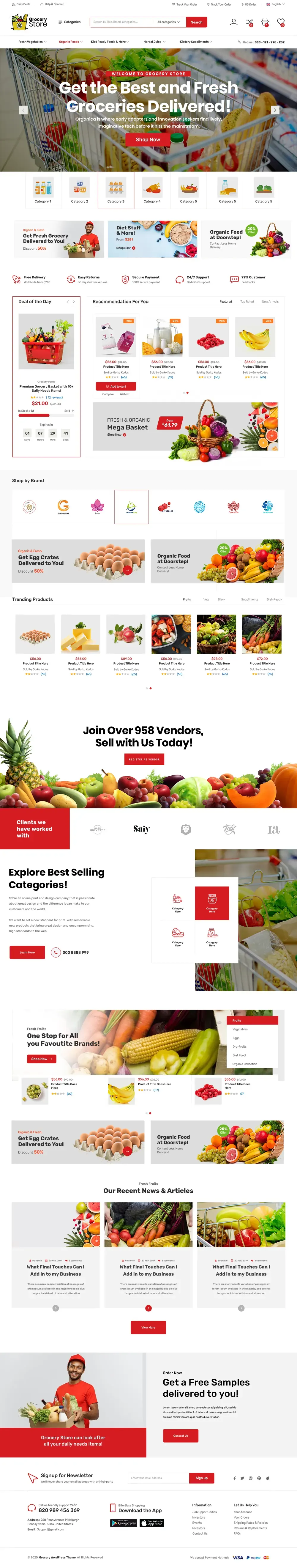 Grocery Store WordPress Theme