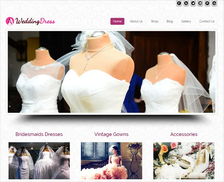 Top Wedding Dress WordPress Theme