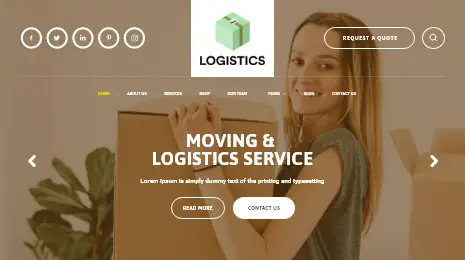 Logistics WordPress Theme
