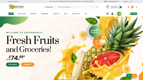 Online Grocery Shopping WordPress Theme 