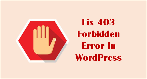 fix 403 forbidden error WordPress