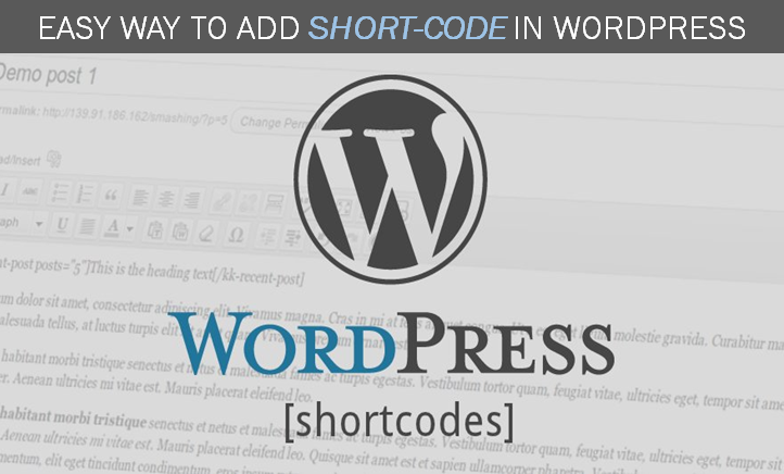 add short-code WordPress 