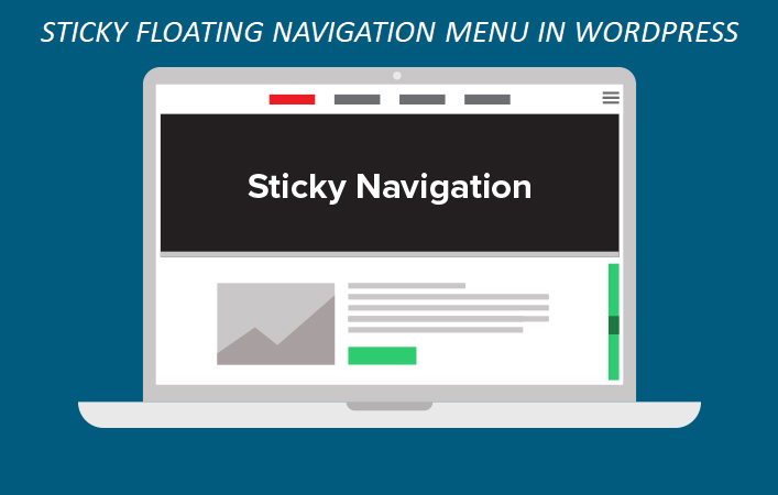 sticky floating navigation menu
