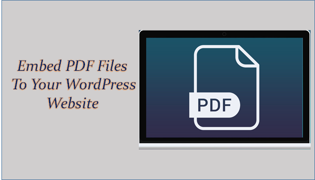 embed pdf files WordPress website