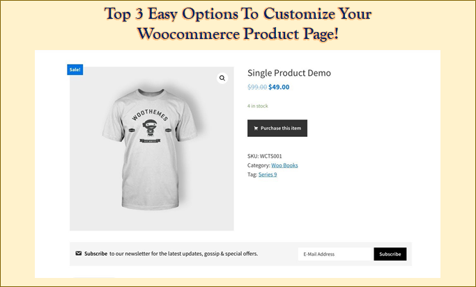 woocommerce customize product