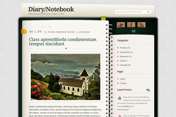 Notebook WordPress theme