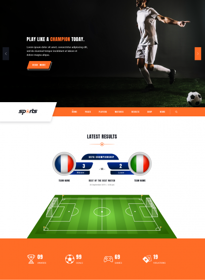 free sports WordPress theme