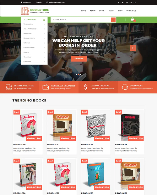 book store WordPress theme 