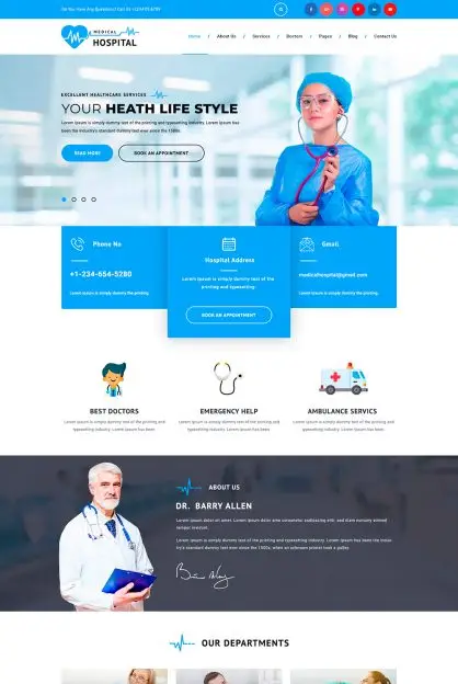 medical care WordPress theme