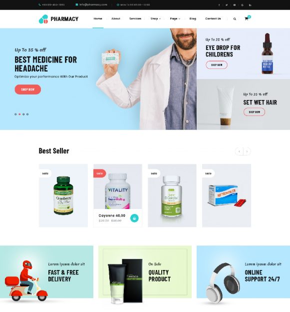 Pharmacy WordPress Theme 