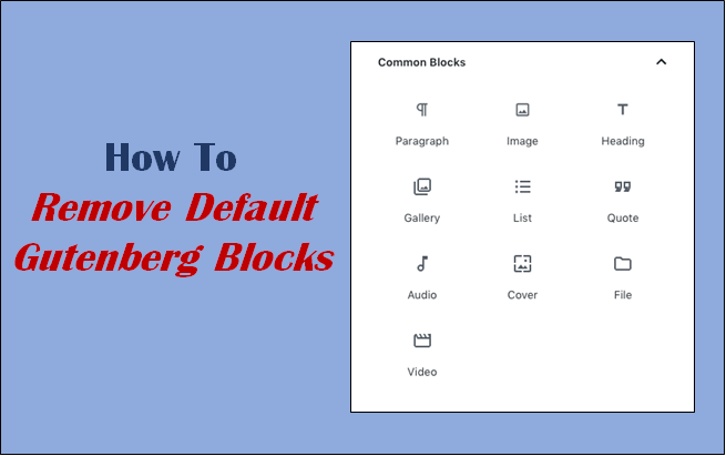 remove default blocks
