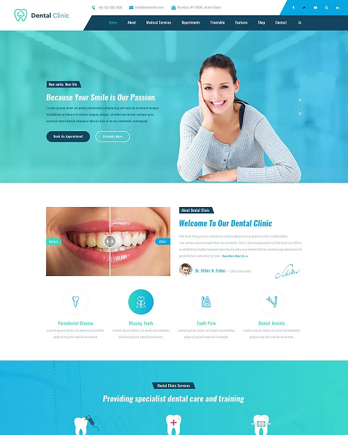 Free Dentist WordPress Theme