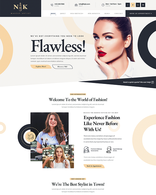 Free Fashion Stylist WordPress Theme
