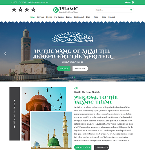 Free Islamic Center WordPress Theme