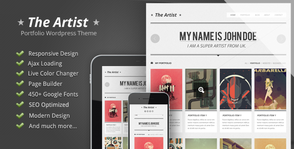 The Artist Best Artist WordPress Themes