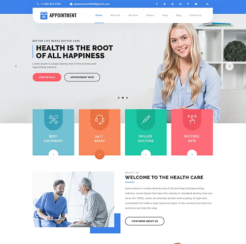 Appointment Booking WordPress Theme