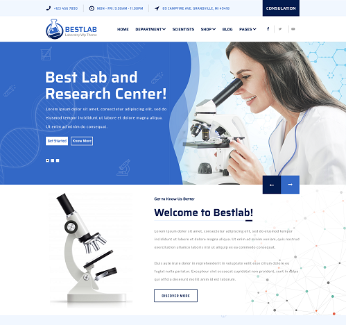 laboratory WordPress theme