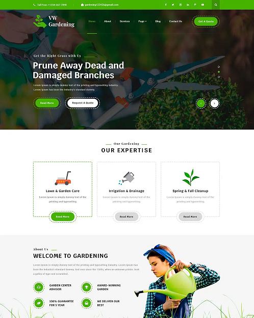 gardening WordPress theme