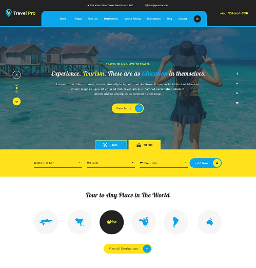 WordPress Travel Theme
