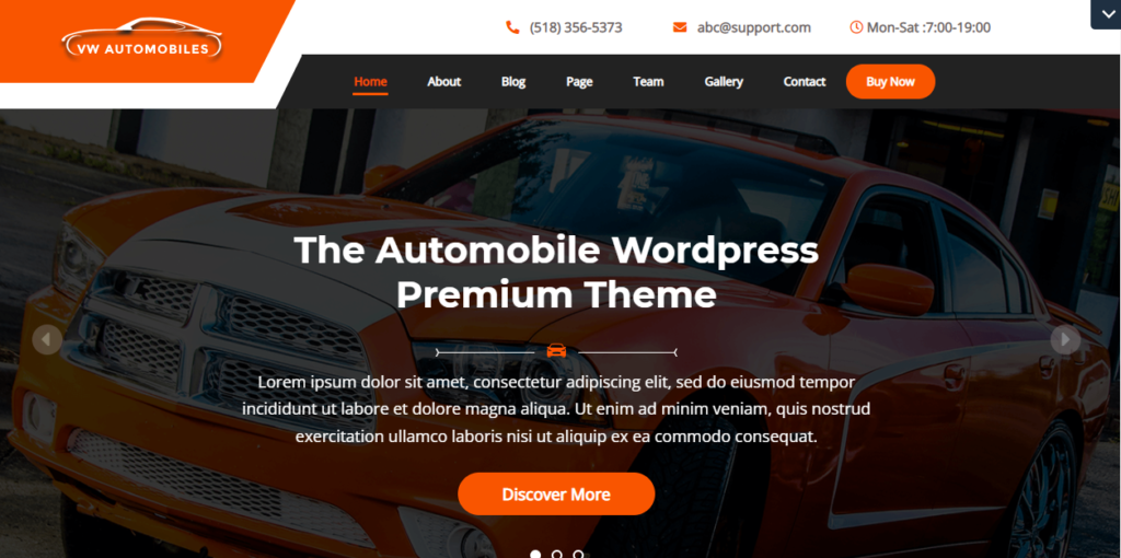  Free Automobile WordPress theme