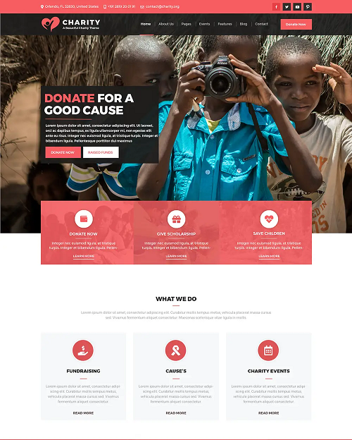 Charity NGO WordPress Theme