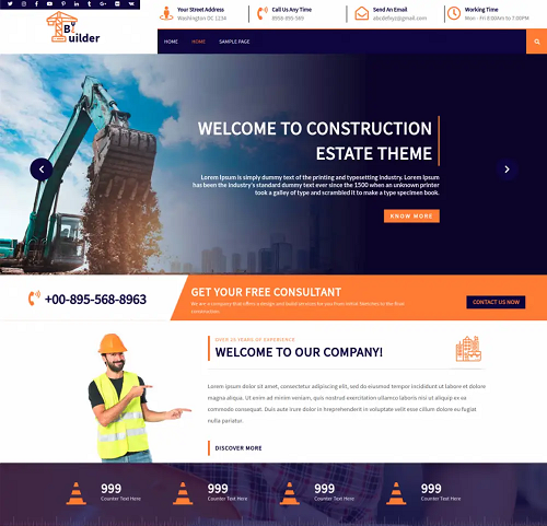 Construction WordPress theme
