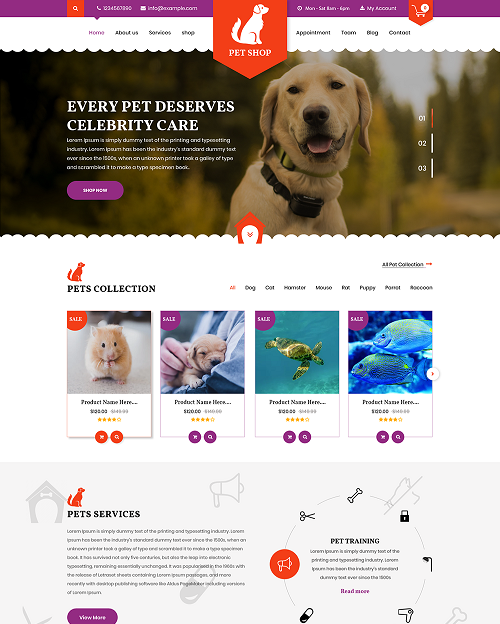 Pet Care WordPress Theme 
