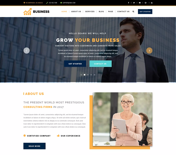 Modern Business WordPress Theme